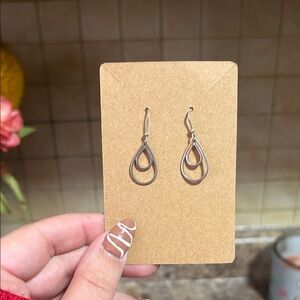 Elegant Vintage Silver Teardrop Earrings